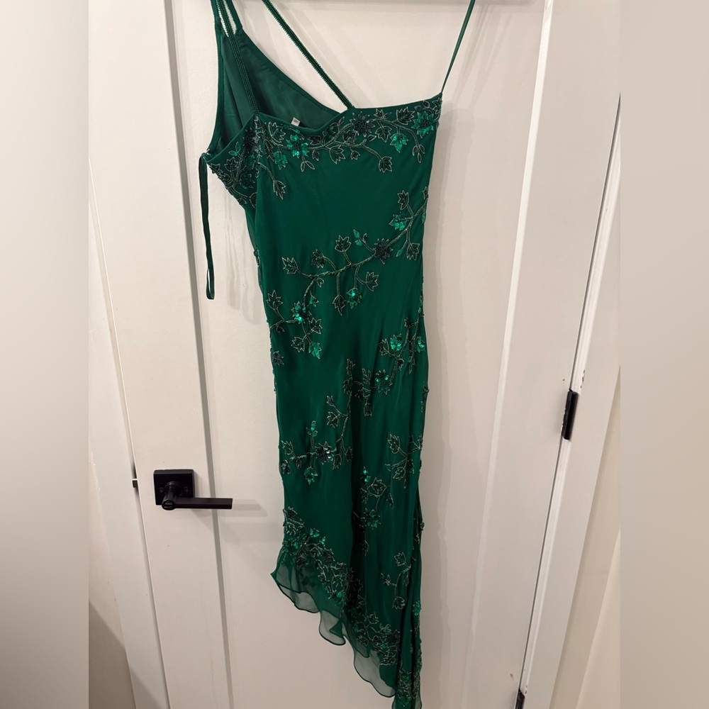 El Corte Ingles Green Silk Sequin Dress - Size 40 EU - Picture 7 of 8